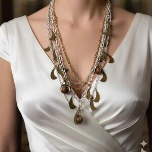 Vintage Genuine 3tone trifari necklace